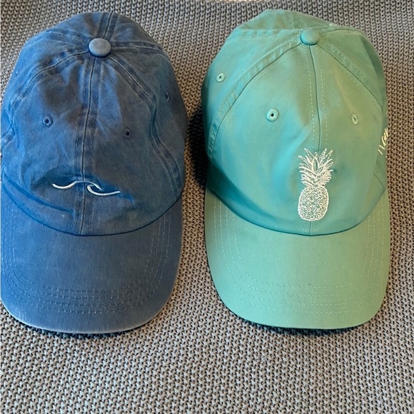 Blue and Green Baseball Caps - Picture 1 of 2